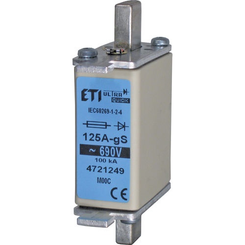 Fusible NH - 004721249 - ETI - de acción rápida / clase gS / para semiconductor