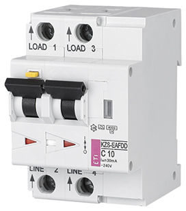 Disyuntor térmico - AFDD - ETI - contra los arcos eléctricos / 2 polos / de corriente residual