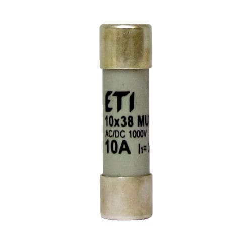 Fusible cilíndrico - 002625404 - ETI - de protección contra cortocircuitos / clase gR / 10x38