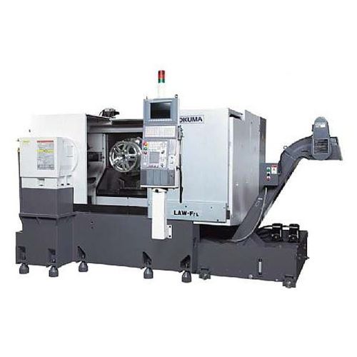 Centro de torneado CNC - LAW-FII - OKUMA EUROPE GMBH - vertical / 2 ejes / 12 herramientas