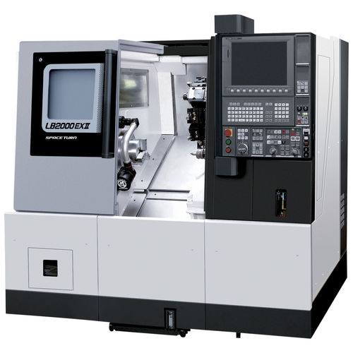 Torno CNC - LB2000 EX II - OKUMA EUROPE GMBH - horizontal / 12 herramientas / para producción de piezas pequeñas