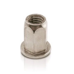 Tuerca hexagonal - 6300 series - FAR - autoinsertable remachable / de acero inoxidable