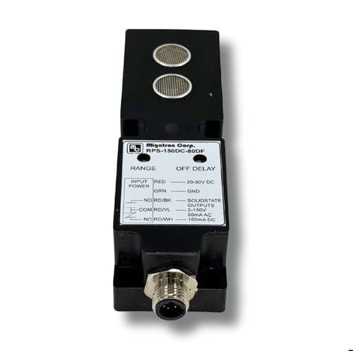 Sensor de proximidad por ultrasonidos - RPS-150 series - Migatron - rectangular / M30 / con salida de relé