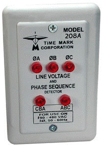 Detector de fase - max. 480 V, 50 - 400 Hz | 208 series - Time Mark - de tensión