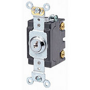 Interruptor de llave - 1220 series - Leviton - unipolar / para uso intensivo / electromecánico