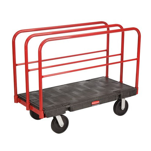 Carro de manipulación - FG446800BLA - Rubbermaid - de metal / de plataforma / portapaneles