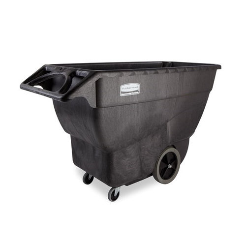 Volquete basculante para productos a granel - FG101100BLA - Rubbermaid - con ruedas / abierto / de plástico