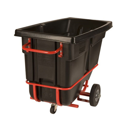 Volquete basculante para productos a granel - FG131542BLA - Rubbermaid - con ruedas / abierto / de plástico