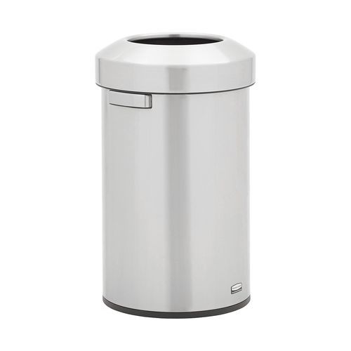 Cubo de basura de metal - Refine - Rubbermaid - de acero inoxidable / con tapa / con asidero