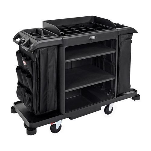 Carro de limpieza - 2202527 - Rubbermaid - con estantes / 2 niveles / de lavandería