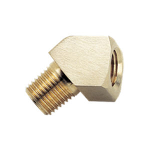 Racor hidráulico - ELA series - Progressive Components - roscado / codo a 45º / de latón