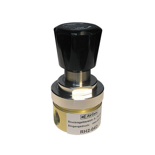 Regulador de presión para aire comprimido - RH2-04 series - AirCom Pneumatic - de membrana / monoetapa / de latón