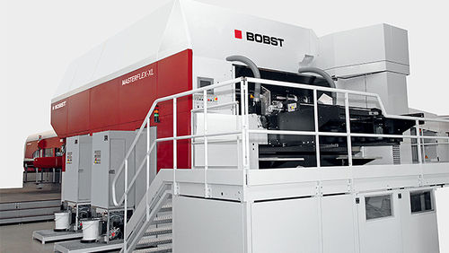 Prensa flexográfica en línea - MASTERFLEX-XL - BOBST - de 3 colores / para papel / para cajas