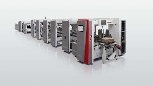 Máquina plegadora cartón - EXPERTFOLD series - BOBST - para papel / automática / de alimentación de piezas troqueladas