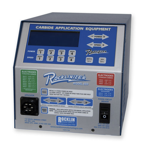 Máquina de deposición ESD - Rocklinizer Model 850 - Rocklin Manufacturing - de carburo