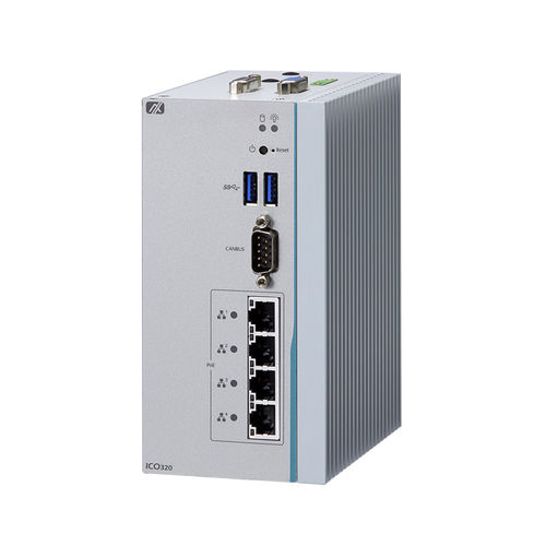 Computadora embarcada - ICO320-83C - AXIOMTEK - en riel DIN / Intel® Celeron® / RJ45