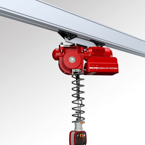 Manipulador suspendido en riel - Quick-Lift Rail 200i - Binar Handling AB - neumático / servoaccionado / mecánico