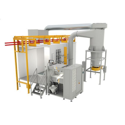 Cabina de empolvado para piezas de recambio - MagicCompact® EquiFlow - Gema Switzerland - de ciclón / con cambio rápido de color / automática