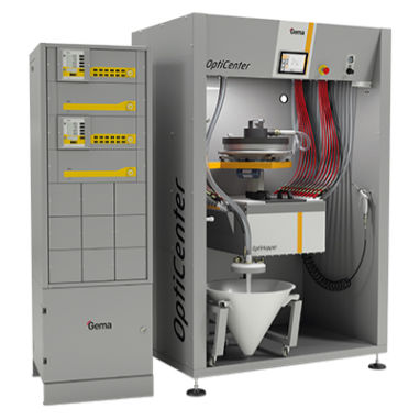 Máquina de revestimiento de pintura en polvo automática - OptiCenter® OC09 - Gema Switzerland
