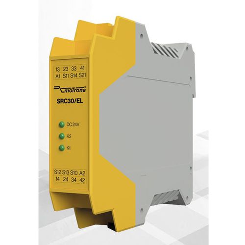 Relé de seguridad de parada de emergencia - SRC30/EL - motrona - para interruptor de seguridad / para puerta de protección / SIL3