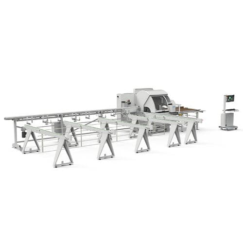 Línea de corte transversal vertical - LT 600 - Fom Industrie Aluminium Working Machinery - de barras / con software de configuración / con carga descarga automatizada