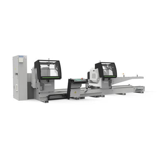 Tronzadora doble cabezal con hojas frontales - BLITZ - Fom Industrie Aluminium Working Machinery - para PVC / para aluminio / para perfiles