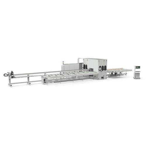 Línea de corte de hoja rotativa - LT 65 - Fom Industrie Aluminium Working Machinery - para aluminio / de perfiles / con comando numérico