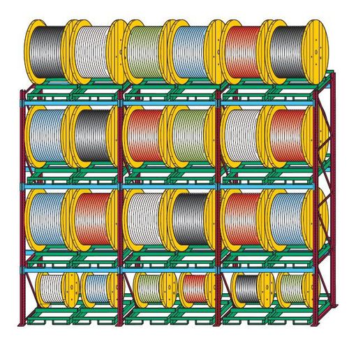 Sistema de estanterías modular - RS85-45 - MECCANICA NICOLETTI - para carretes / con paleta