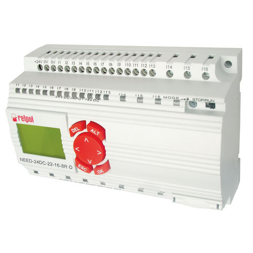Relé programable en riel DIN - NEED-22-16-8R-D series - RELPOL - con 16 E / 8 S / salidas relé