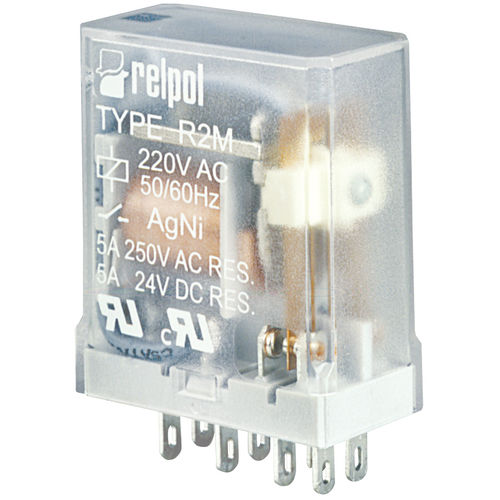 Relé electromecánico 6 V CC - R2M series - RELPOL - 24 Vcc / 12 Vcc / 48 V CC
