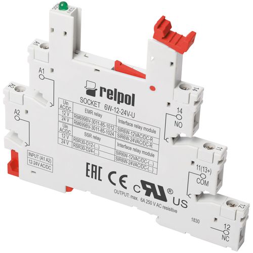 Ficha para relé electromecánica - 6W - RELPOL
