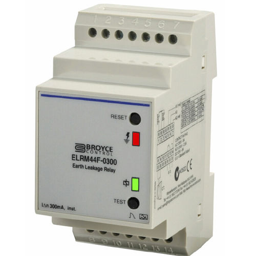 Relé de control de fuga a tierra - ELRM44F-0030 - Broyce Control - trifásico / DC / en riel DIN