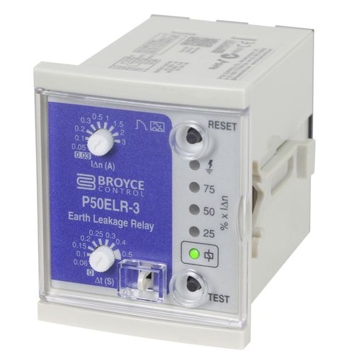 Relé de protección de fuga a tierra - P50ELR-3 - Broyce Control - 1NA/NC / para montaje en panel / ajustable