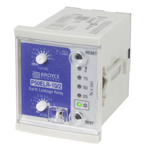 Relé de protección de fuga a tierra - P50ELR-10/2 - Broyce Control - 1NA / para montaje en panel / IEC