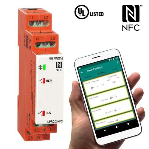 Relé de protección de sobretensión - LPRC/2-NFC - Broyce Control - de subtensión / de ausencia de fases / trifásico
