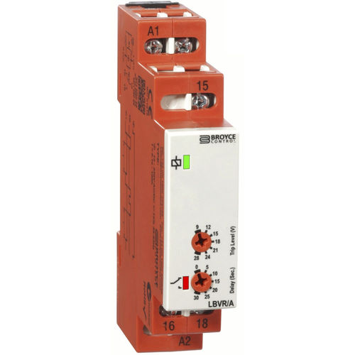 Relé de vigilancia de subtensión - LBVR/A - Broyce Control - DC / en riel DIN / ajustable