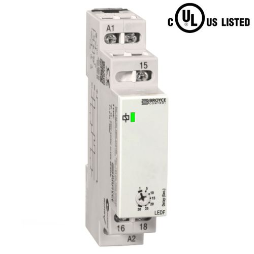 Temporizador off-delay - LEDF - Broyce Control - en riel DIN / SPDT