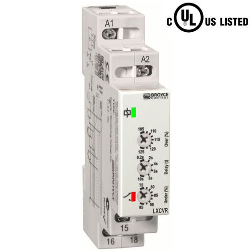 Relé de control de sobretensión - LXCVR - Broyce Control - de subtensión / 1NA/NC / en riel DIN