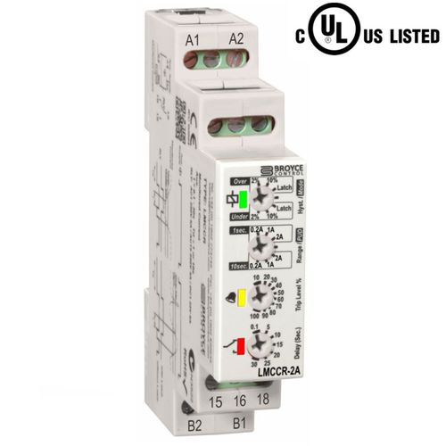 Relé de vigilancia de sobreintensidad - LMCCR-2A - Broyce Control - de subintensidad / 1NA/NC / AC/DC