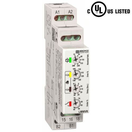 Relé de vigilancia de subtensión - LMWVR - Broyce Control - de sobretensión / 1NA/NC / AC/DC