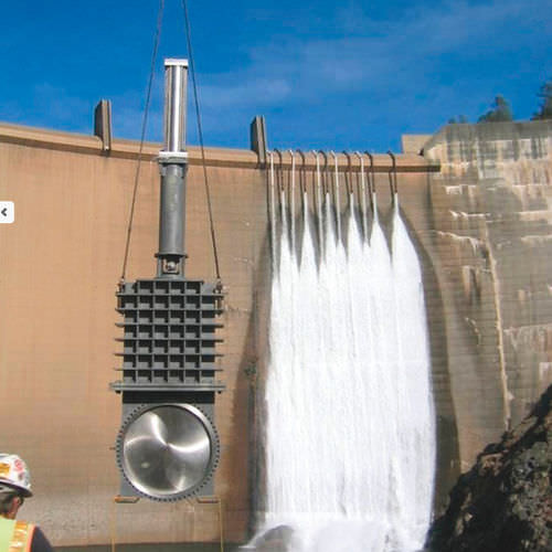 Válvula de guillotina - H-300-B - DeZURIK - eléctrica / para aguas residuales / de titanio