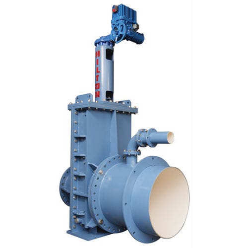 Válvula de compuerta - H-2500 - DeZURIK - eléctrica / para aguas residuales / de acero inoxidable