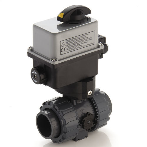 Válvula de bola - VKDIV/CE - FIP - Formatura Iniezione Polimeri - con actuador eléctrico / para agua / con brida