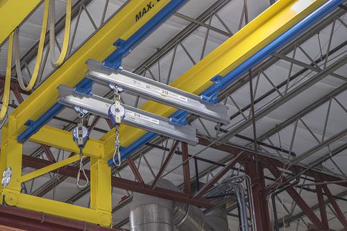 Riel de seguridad anticaída - Gorbel - de aluminio / con ruedecillas