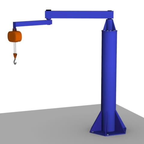 Grúa pluma en bitácora - AJ360-F - Gorbel - 360° / de elevación / rotativa