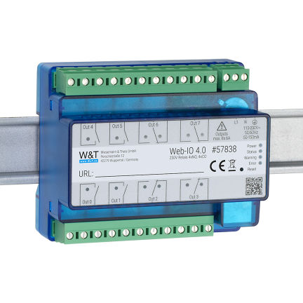 Módulo de salida digital - 57838 - Wiesemann & Theis - Modbus TCP / 8 S / con salida de relé