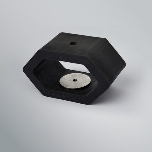 Soporte antivibratorio rectangular - EXAGON X series - Vibrostop - de caucho / para equipo pesado