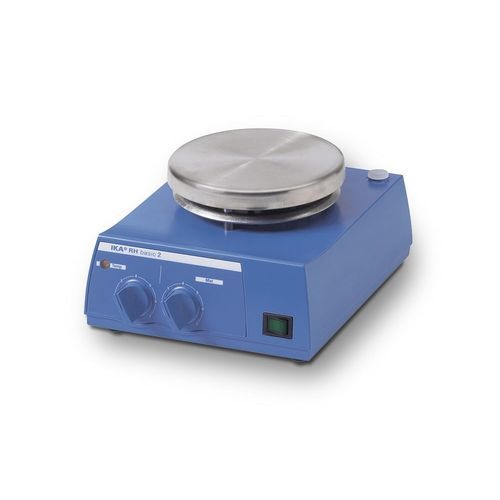 Agitador de laboratorio magnético - RH basic 2 - IKA - analógico / de calor / de acero inoxidable