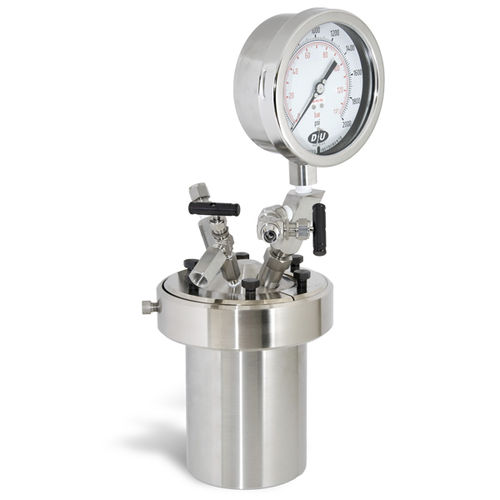 Depósito de metal - Series 4600 1 & 2 L Pressure Vessel Systems - Parr Instrument Company - de alta presión / vertical