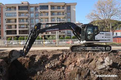 Excavadora intermedia - HMK 230 LC - HIDROMEK co. - con orugas / diésel / para obra de construcción